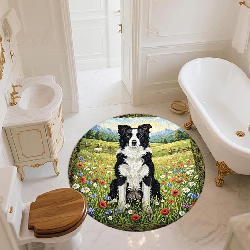 Textile Fabric Animals,Round Area Rug,Carpet Rug for Living Room Bedroom Sofa Playroom Decor,Non-slip Floor Mat