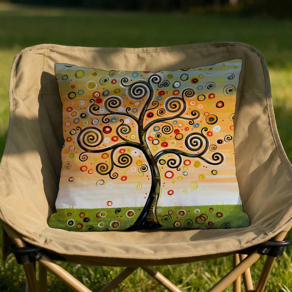 Colored Tree Cushion Cover Soft Reversible  Durable Pillow Cover  MultiScene Use for Home  Car Daily Comfort