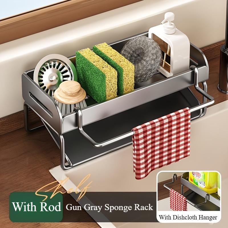 Household Carbon Steel Material Storage Rack, Kitchen Storage Rack, Sink Cloth Sponge Wipe Storage. High Load-bearing Capacity