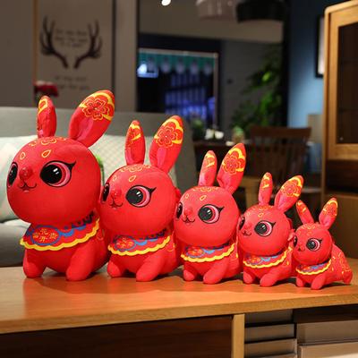 Practical Cozy Gift Good Resilience Rabbit Year Toy Doll for New Plush