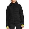 Under Armour Warm Solid Color Hooded Long Sleeve Down Jacket Women Jackets Black 1355833-001