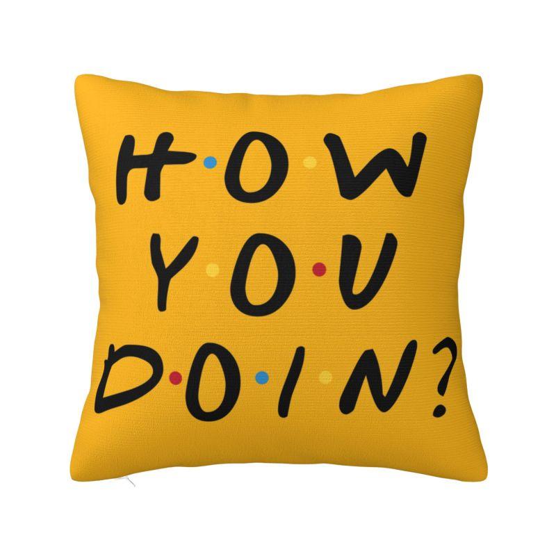 Nordic Style Funny TV Show Friends Collage Cushion Covers xcm Velvet Pillow Case for Sofa Square Pillowcase Home Decorative