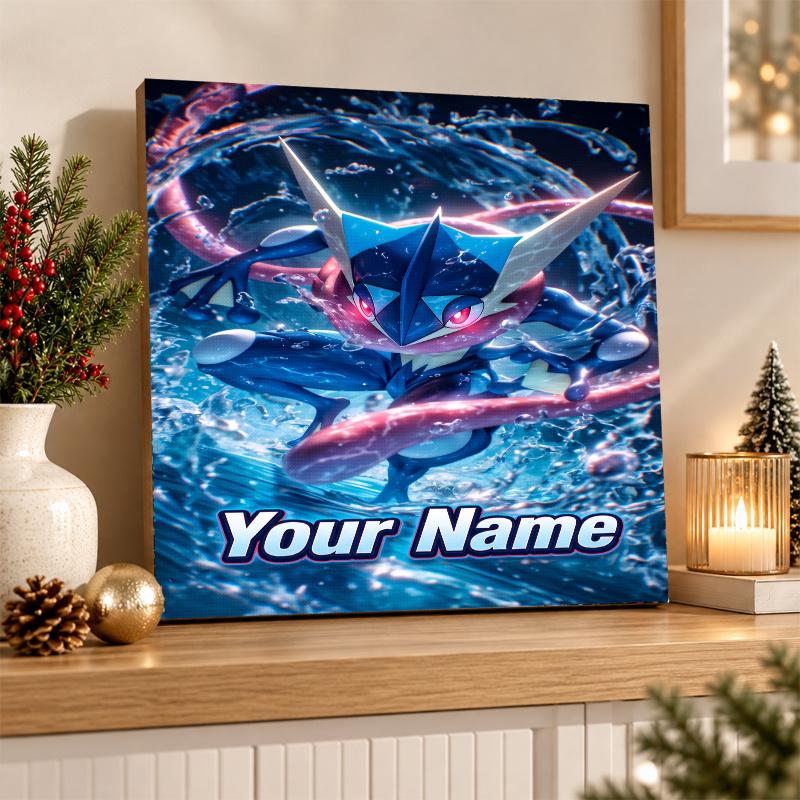 Greninja Custom Name Diamond Painting Personalized 5D Full Drill DIY Diamond Art Home Decor