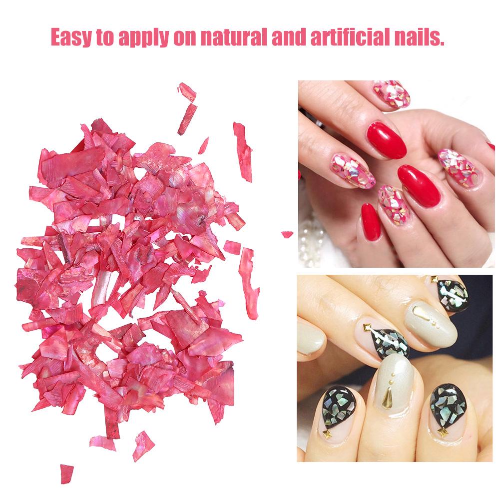 6 Boxes Shell Piece 3D Nail Art Decoration Nail DIY Slice Beauty Nail Decals Manicure Tools