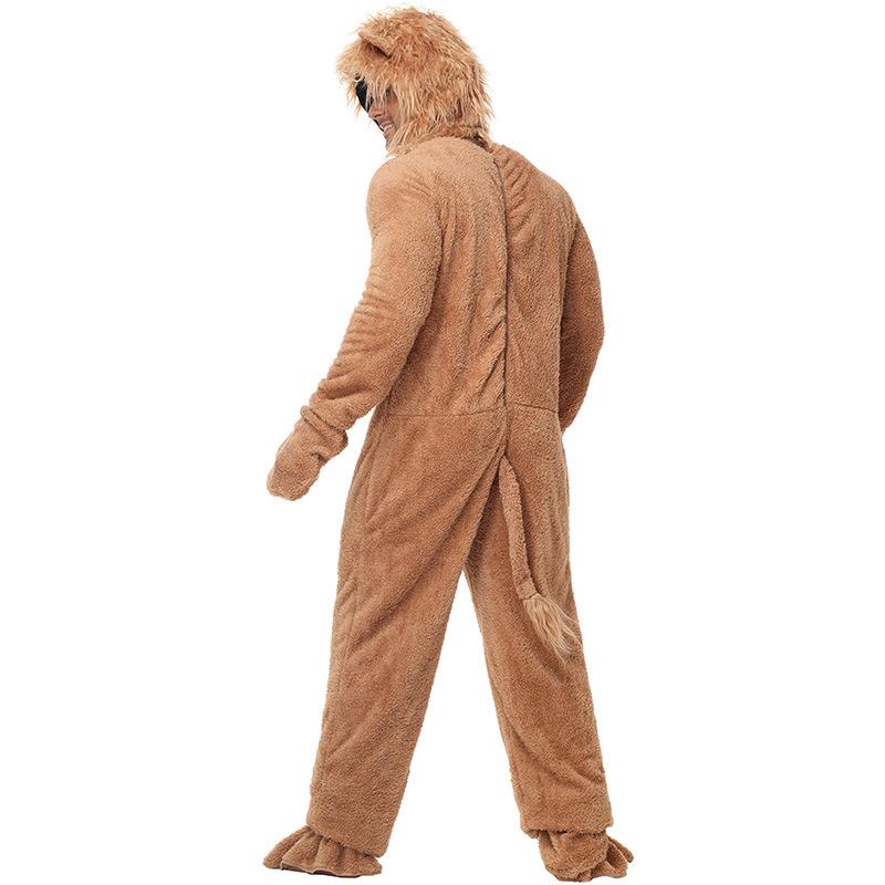 Adult Men Women Animal Lion Jumpsuit Halloween Cosplay Costumes Kindergarten Stage Performance Role Play Outfit