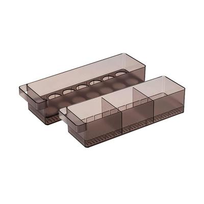 Jitsugyo Kühlschrank Aufbewahrungsbehälter Eierbehälter mit Trennwänden und Schwarz 5763 5765 & [Set 2] Griff,