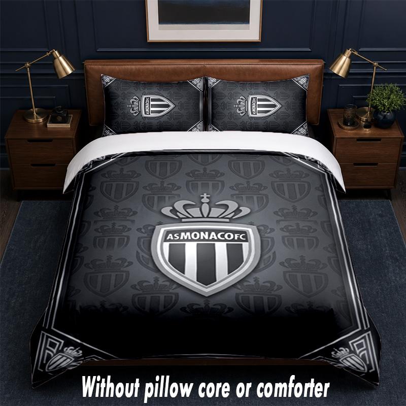 Monaco FC Design Bed Bedding Set 1 Duvet Cover + 2 Pillowcases Soft Breathable Household Bed Linens