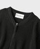 Hooves Cotton Two-Way Balloon Knit Zip-Up [Black]