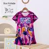 Kpop Demon Hunters Summer Girls Nightgowns 2-12 Years Teen Girl Dress Kids Pajamas Sleepwear=