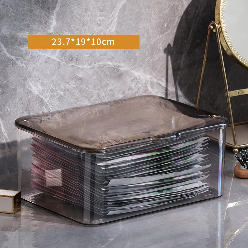 

Прозрачный акриловый ящик для хранения косметики Водонепроницаемый Пыленепроницаемый С крышкой Органайзер для ювелирных изделий и макияжа Для домашнего настольного хранения
