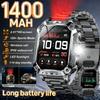 New 1400mAh Large Battery Military Outdoor 2.01-inch 10ATM Waterproof Bluetooth Call Compass LED Flashlight Smartwatch for Men