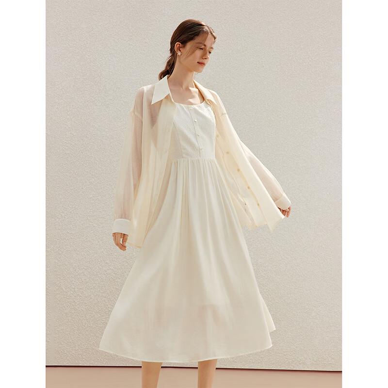 INMAN French Style Jacquard Camisole A-line Dress