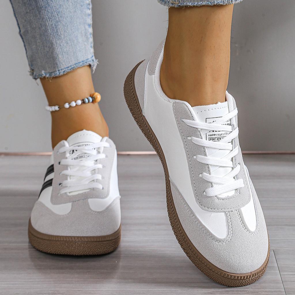 Fashion Fall Winter Dazzling Sequin Platform Heightened Fashion Classic Women's Sneakers Round Toe Front Lace-Up Flat Single Shoes