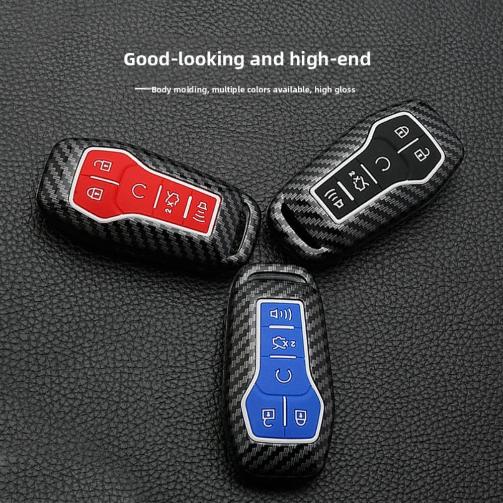 For Ford 2019 Mondeo Key Case Carbon Fiber Cover for Escape Taurus Foldable Key Shell