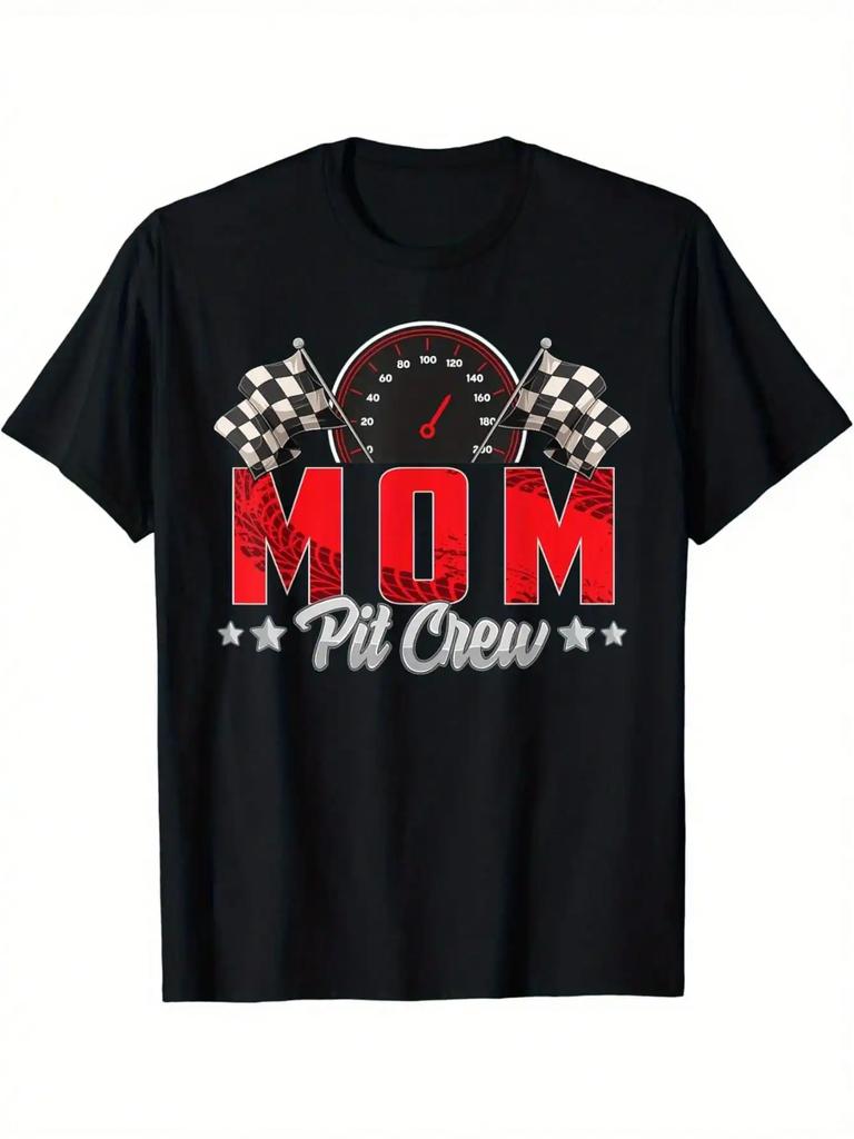 Racing Family Mom Pit Crew TShirt For Race Car Birthday Party