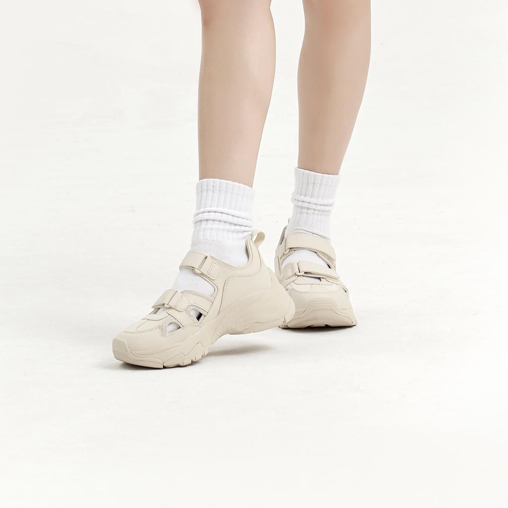 MLB Sandal Chunky Mask Lightweight Breathable Height Increasing Creek Shoes Unisex Shoes Cream 3ASDCH133-07CRS