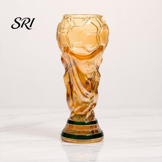 Durable Beer Mug Trophy Glass, 480ml Football Cup, Champion Shaped Soccer Party Gift for Lovers Glass