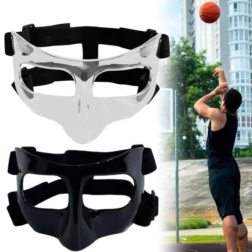 Adjustable Basketball Face Mask Elastic Strap Face Guard Durable Nose Protector  Game Collision