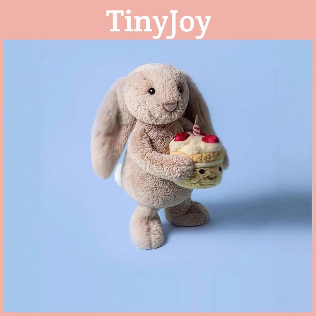 Adorable 30cm Jelly Rabbit Plush Toy Soft Short Fur Cake Decoration Gift Idea