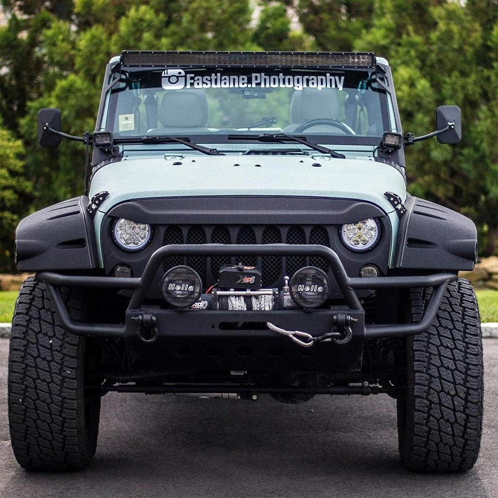 Car Mirror Door Off Side View Mirror Rectangular Mirrors Fit For 1997-2018 Jeep Wrangler TJ JK JKU Textured Black