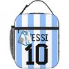 Kids Insulated Lunch Bag With Full-Print Football Design Portable Cooler School Daycare Outdoor Activities