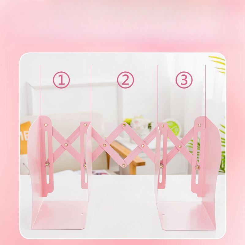 Extendable Bookstand, Thickened Bookshelf, Desktop Book Storage Rack, High School Student Baffle, Book Clip Folding and Fixed