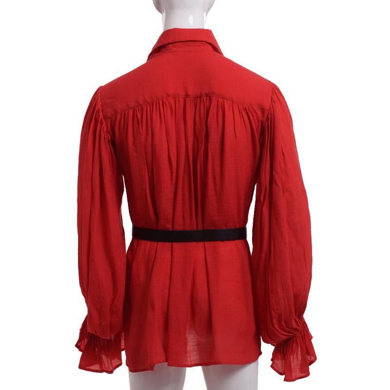 Středověká renesanční šněrovací košile Obvazové topy Volánová košile Módní Pánská Vintage Kostým Nadýchaný Dlouhý rukáv Pánský