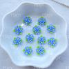50pcs Resin Cute colored roses and leaves Flat back Rhinestone Scrapbook DIY Wedding Applique Decor Jewelry Accessories Crafts