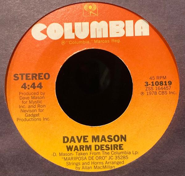 

7inch Record DAVE MASON - Don t It Make You Wonder 310819 Columbia 1978 US Rock Used