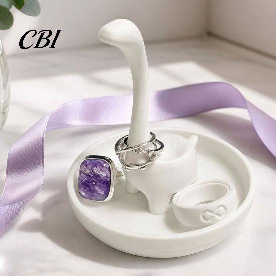 Elegant Jewelry Storage Solution 3D Printed Creative Finger-Shaped Tray, Minimalist Ring & Necklace Holder Durable Box with Partitioned Storage, Matte
