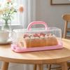 Swiss Roll Container Portable Storage Box Sealable for Parties