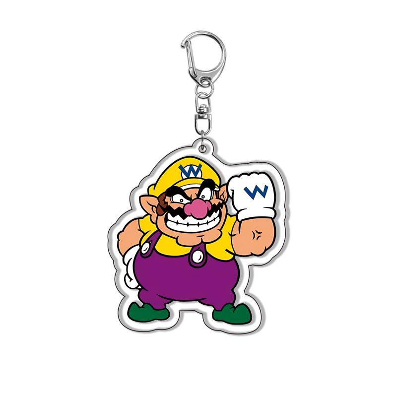 Super Mario Acrylic Keychain Cartoon Figure Super Mario Pendant Layered Style Collectible Present Designed for Fans