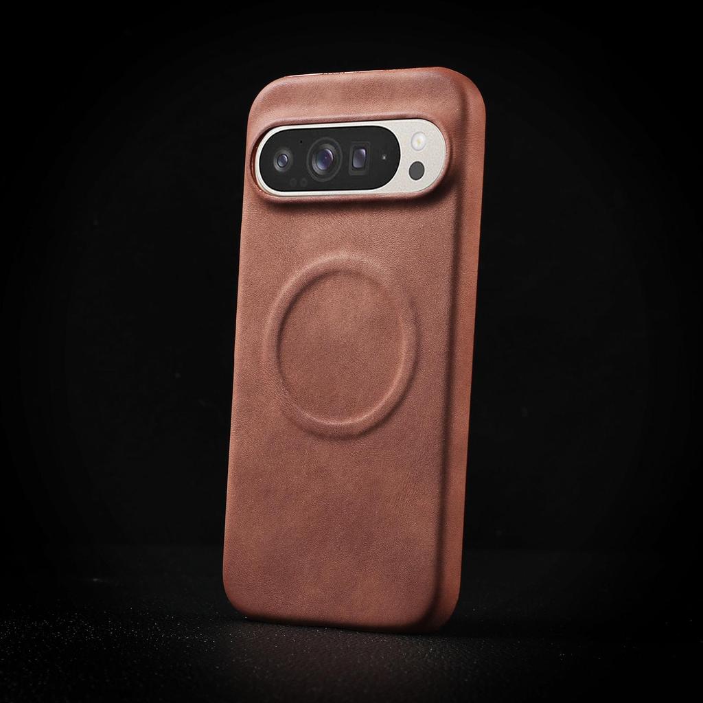 Google Pixel 10 Pro Yapa Leather Magnetic Case - Drop-proof, Skin-feel Protective Cover for Pixel 9/8