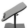 Mobile Laptop Podium, Height Adjustable Sit To Stand Desk with Tilting Desktop & Storage Cabinet, Ergonomic Rolling Lectern Cart