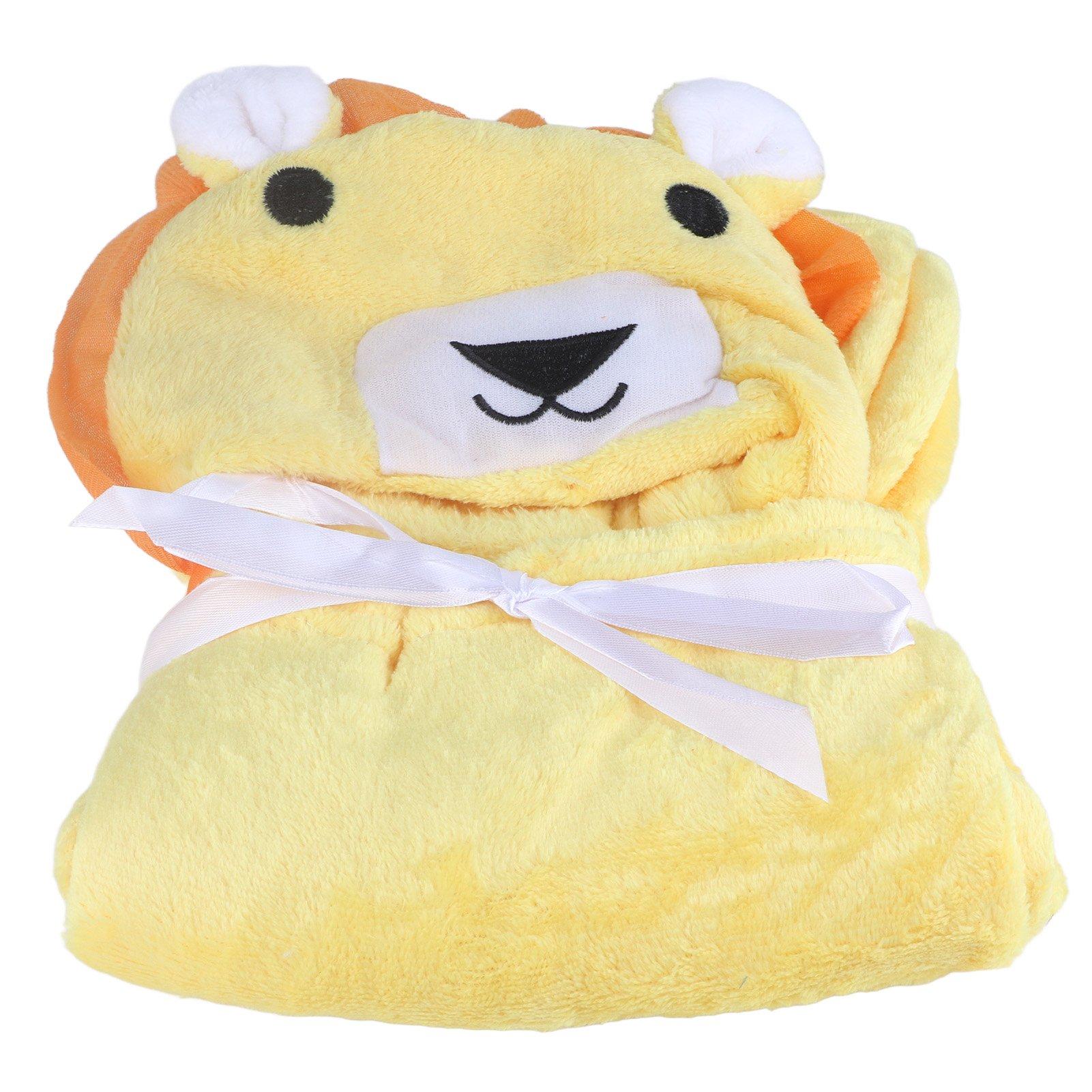 Hooded Baby Towel Cute Cartoon Soft Super Thick Flannel Unisex Baby Bath Towel for Boys and Girls