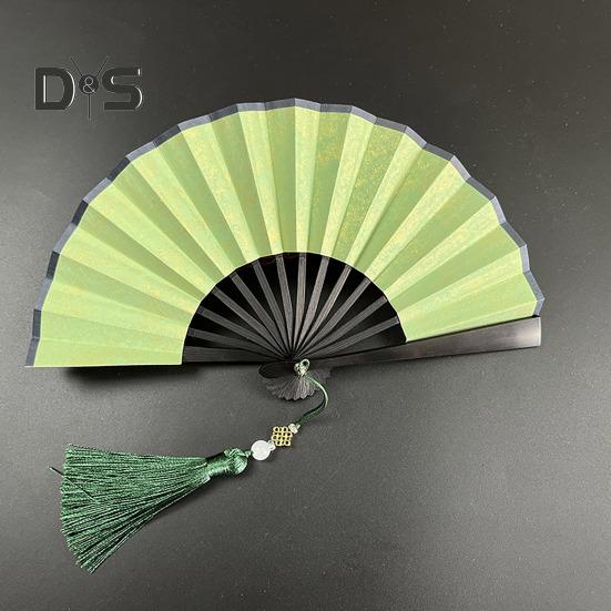 Mini składany wachlarz z frędzlami Lekki papierowy wachlarz ręczny w stylu chińskim Przenośny letni wachlarz chłodzący Dekoracja Akcesoria do kostiumu na imprezę