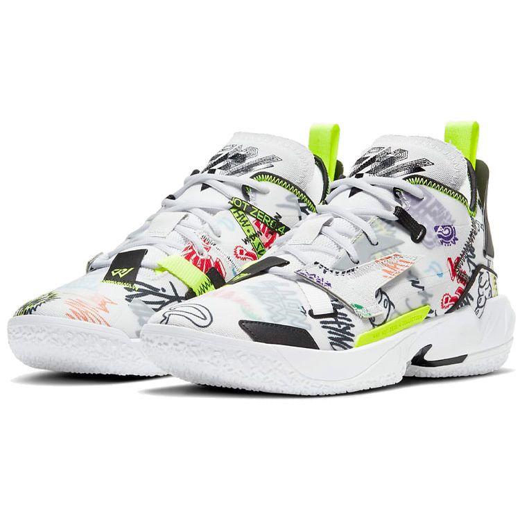 Air Jordan Why Not Zer0.4 Graffiti Scarpe da Ginnastica da Uomo Bianco Polvere di Fotoni Volt DD4887-007