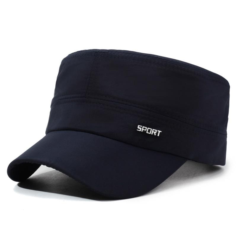 

Весна Осень Плоская Кепка Для Среднего Возраста и Пожилых Людей Уличная Мужская Кепка Солнцезащитная Кепка темно-синий