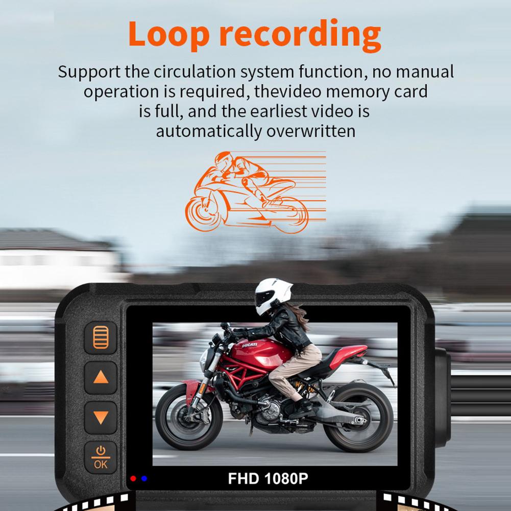 3 Inch Universal Motorcycle DVR HD 1080P/720P Front Rear View Motorcycle Driving Recorder IP65 Waterproof Dash Cam GPS Navigatio
