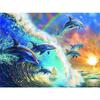 5D DIY Diamond Painting Full Round Animal Dolphin Diamond Embroidery Painting Cross Stitch Kit Home Decoration Rhinestone Gift