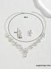 3PC Elegant Jewelry Set High-quality Women'sTrendy Chain Series Leaf Droplet Necklace Earrings Wedding Banquet Party Gift