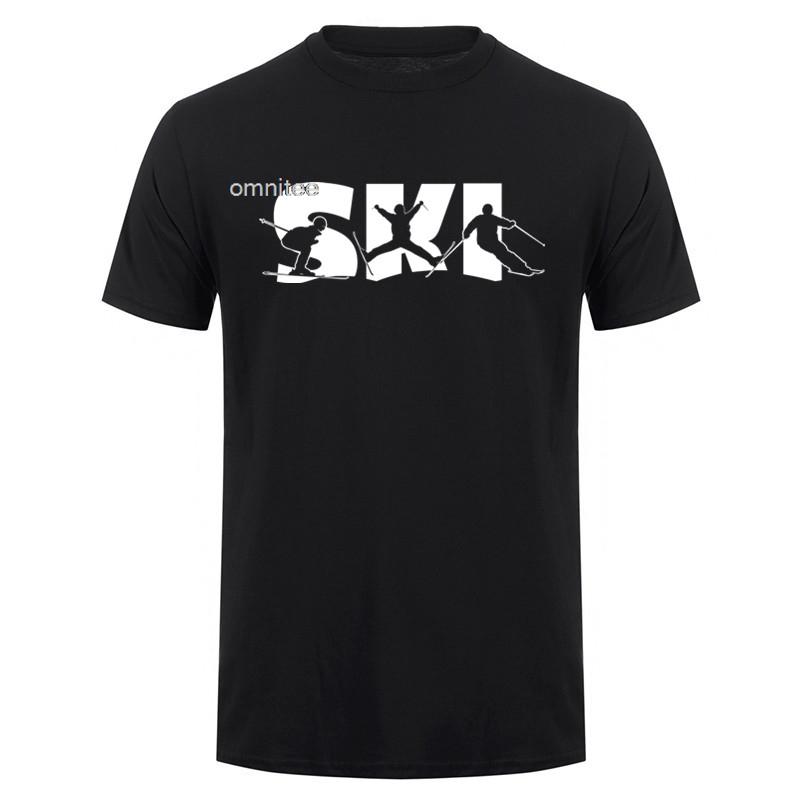 Cool Skiers Unisex Unisex Snow Skiing Ski TShirt Short Sleeve Birthday Gift Summer Style Unisexs Clothing T Shirts HJ040
