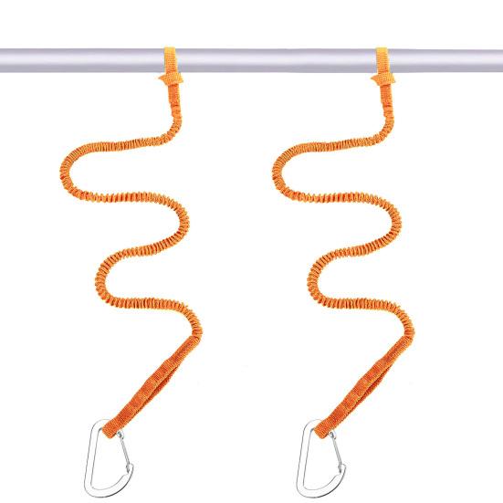 1/2/4Pcs Kayak Paddle Leash Elastic Bungee Strap Lanyard Rope Lightweight Kayak Rod Leash for Boating Fishing Rafting Canoeing