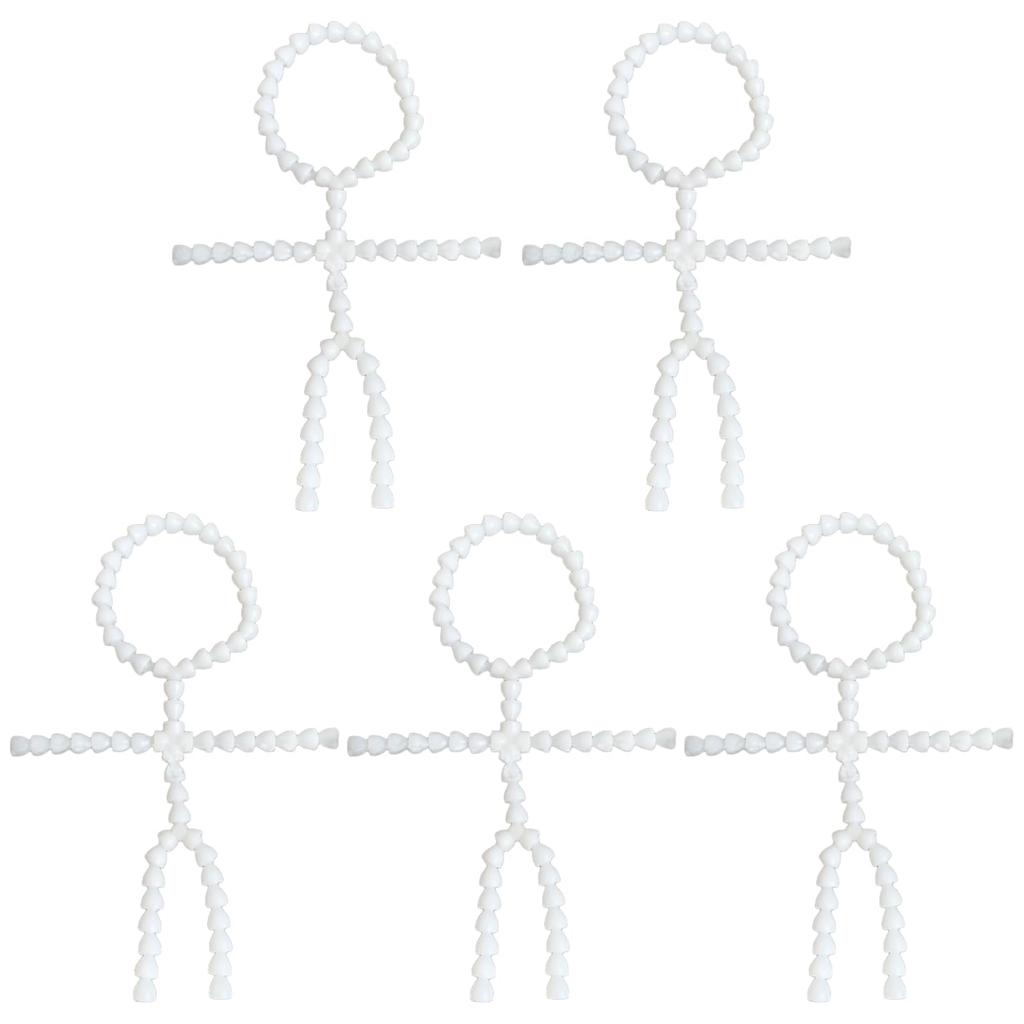 Aristal Toy Skeletons, Articulated Skeletons for Plush Toys, Craft Supplies, Dolls, Poseable, Set of 5, White (15cm X 7.5cm)