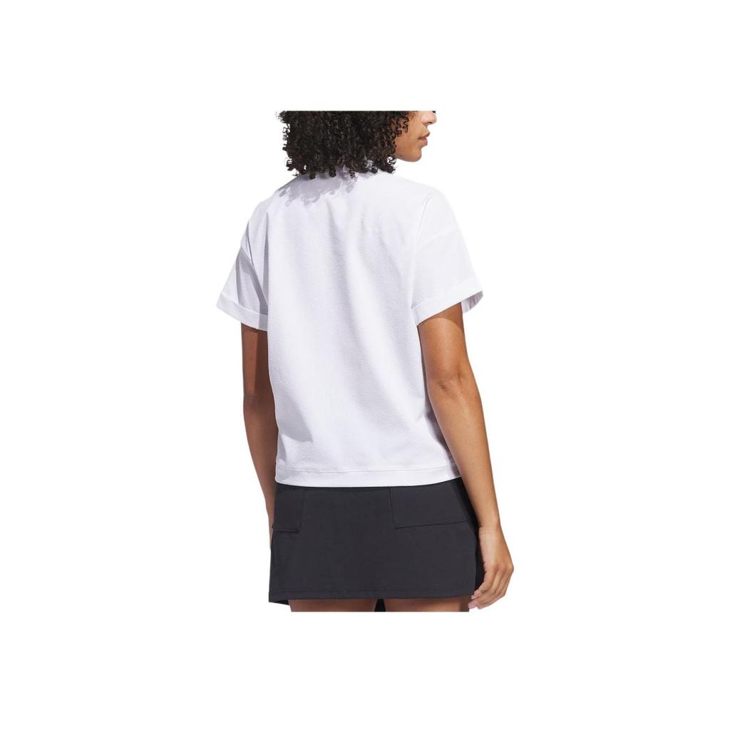 Adidas Go-To Ss25 Layer Sweatshirt Casual Short Sleeve Polo Women Tops White JJ4139
