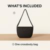 Daiso Modern Padded Crossbody Bag - Black