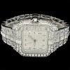 Hip Hop Square Quartz Watch Men Full Arabic Scale Fashion Wristwatch
