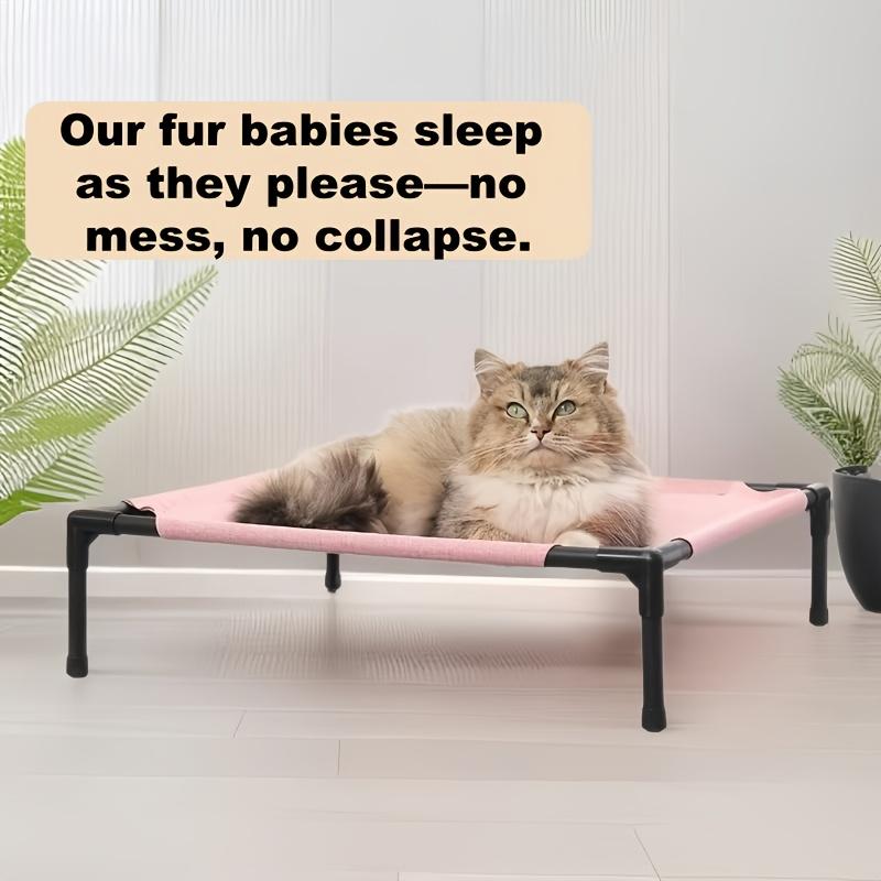 Small Elevated Pet Cot for Cats and Small Dogs, Portable Folding Bed for Indoor Outdoor Use