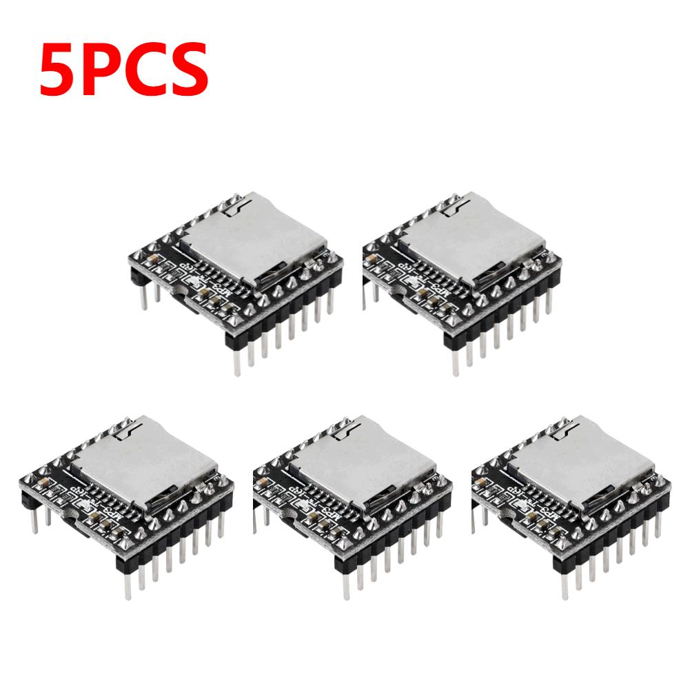 1-10PCS Dfplayer TF Card U Disk Mini MP3 DF Player Audio Voice Module IO/Serial Port/AD MP3-TF-16P For Arduino
