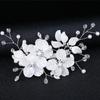 Crystal Pearl Flower Hair Pin Elegant Bridesmaid Tiara Trendy Floral Style Barrettes  for Women
